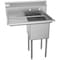 Koolmore 1 Compartment Stainless Steel NSF Commercial Kitchen Prep & Utility Sink with Drainboard SA151512-15L3 - alternate 9